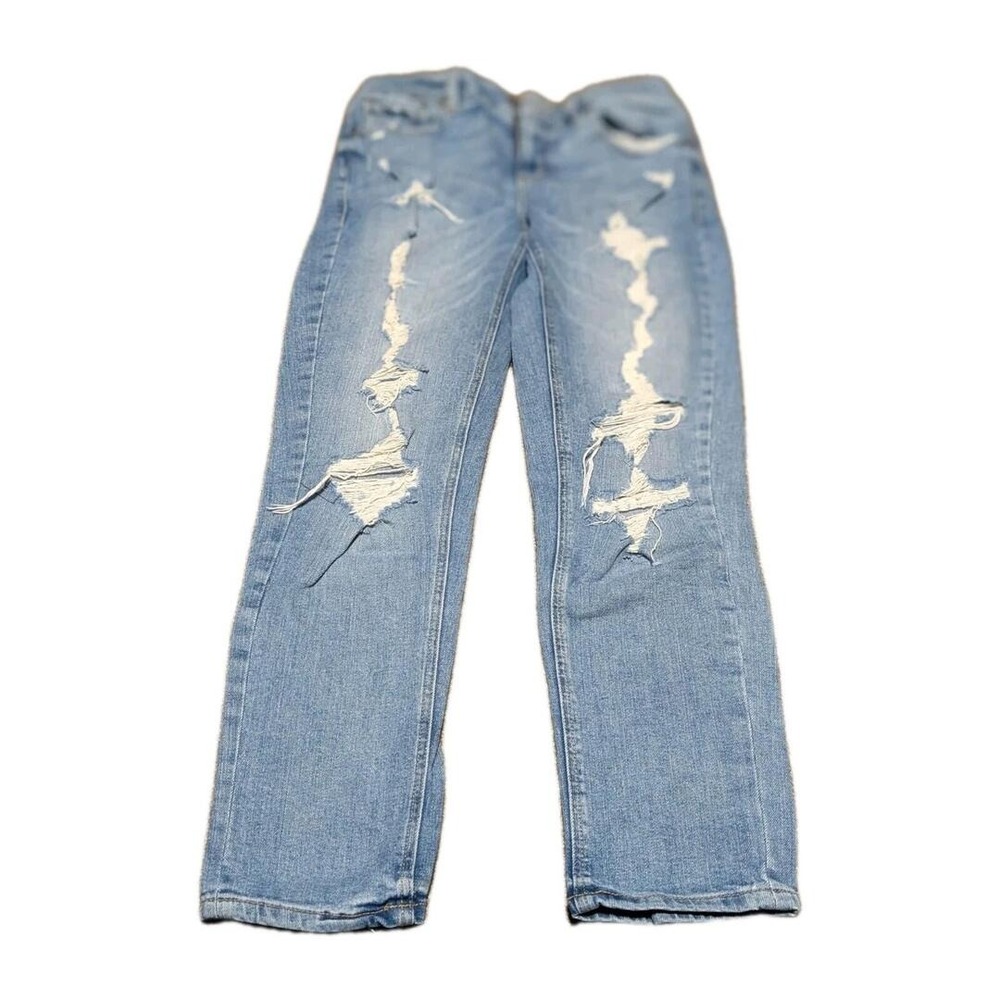 Garage Distressed Light Wash Blue Jeans Size 3 Inseam 27.5